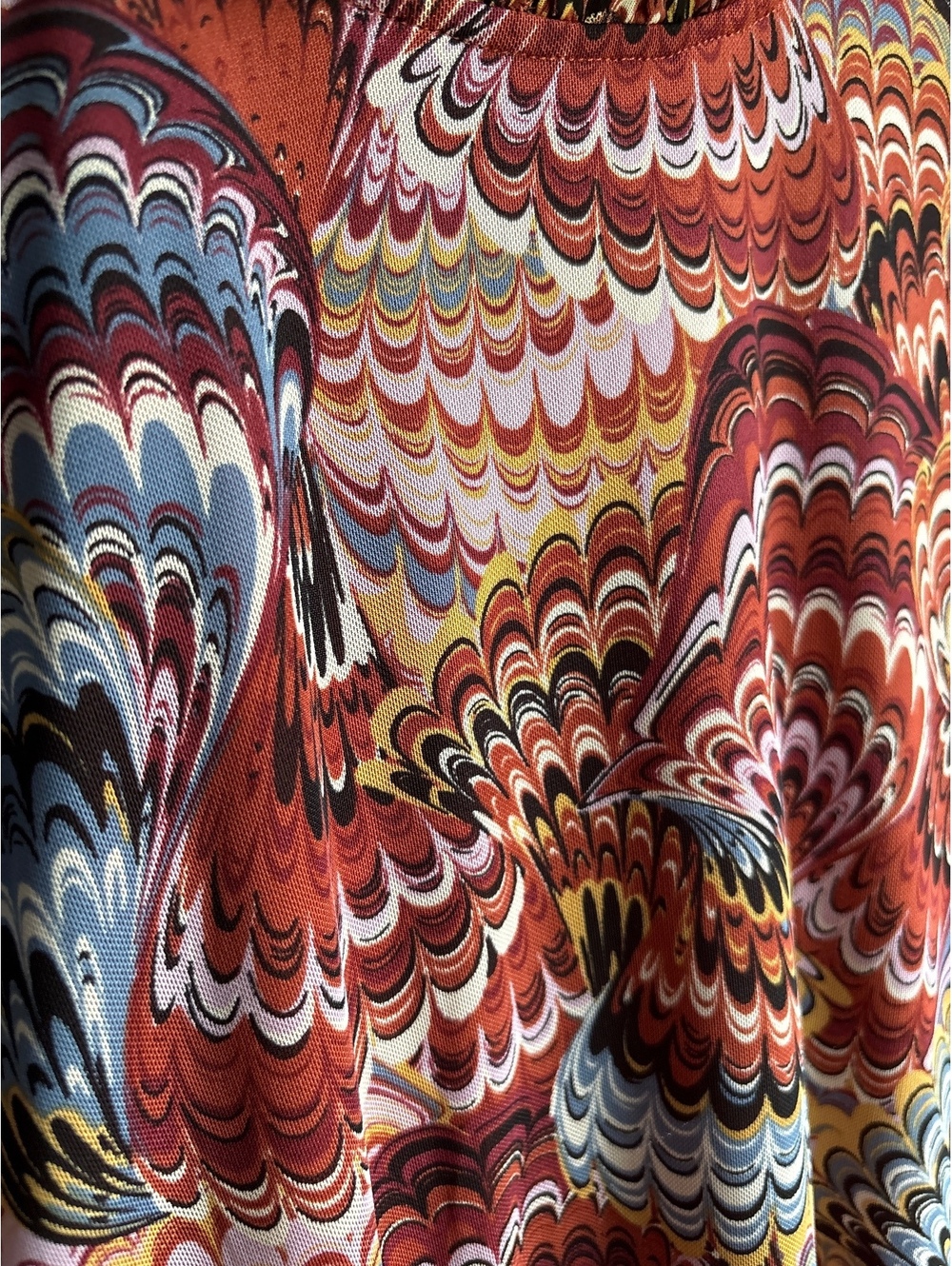 Marbled Knit Ruffleneck Top M - Picture 3 of 8